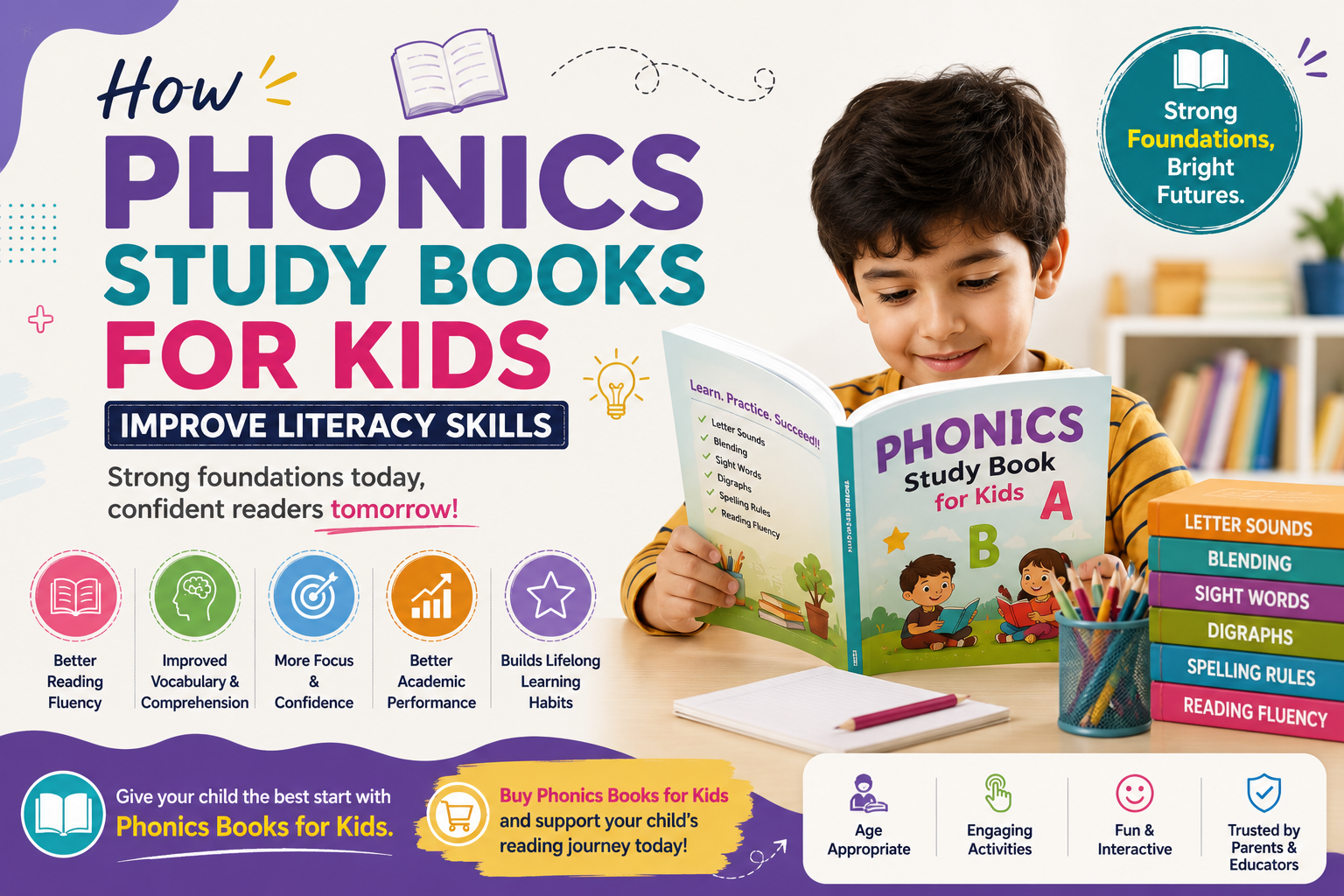 Phonics Study Books for Kids